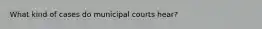 What kind of cases do municipal courts hear?