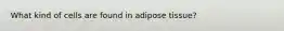 What kind of cells are found in adipose tissue?