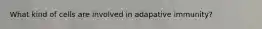 What kind of cells are involved in adapative immunity?