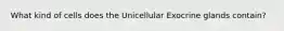 What kind of cells does the Unicellular Exocrine glands contain?