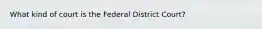 What kind of court is the Federal District Court?