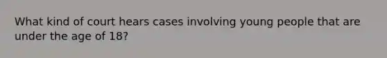 What kind of court hears cases involving young people that are under the age of 18?