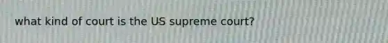 what kind of court is the US supreme court?