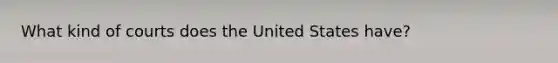 What kind of courts does the United States have?