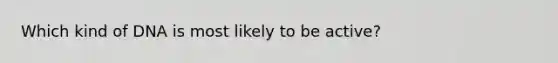 Which kind of DNA is most likely to be active?