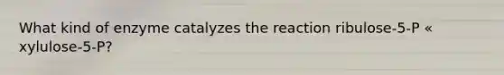 What kind of enzyme catalyzes the reaction ribulose-5-P « xylulose-5-P?