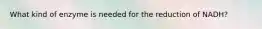 What kind of enzyme is needed for the reduction of NADH?