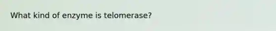 What kind of enzyme is telomerase?