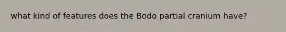 what kind of features does the Bodo partial cranium have?