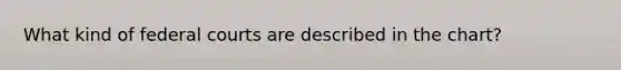 What kind of federal courts are described in the chart?