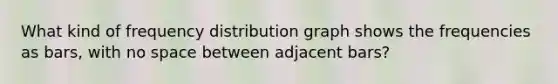 What kind of <a href='https://www.questionai.com/knowledge/kBageYpRHz-frequency-distribution' class='anchor-knowledge'>frequency distribution</a> graph shows the frequencies as bars, with no space between adjacent bars?​