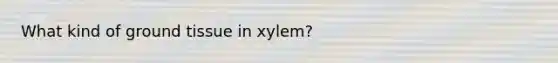 What kind of ground tissue in xylem?