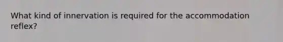 What kind of innervation is required for the accommodation reflex?