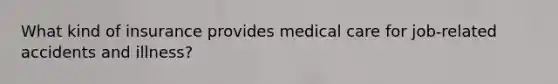 What kind of insurance provides medical care for job-related accidents and illness?