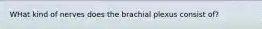 WHat kind of nerves does the brachial plexus consist of?