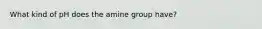 What kind of pH does the amine group have?