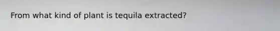 From what kind of plant is tequila extracted?