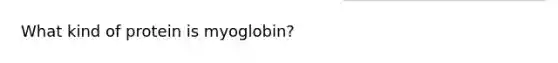 What kind of protein is myoglobin?