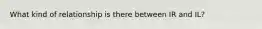 What kind of relationship is there between IR and IL?