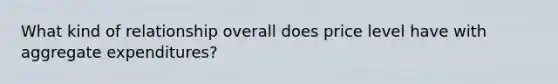 What kind of relationship overall does price level have with aggregate expenditures?