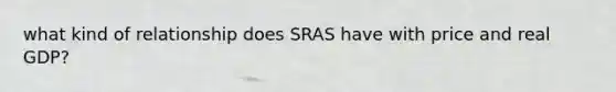 what kind of relationship does SRAS have with price and real GDP?