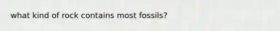 what kind of rock contains most fossils?