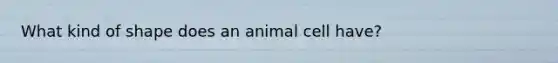 What kind of shape does an animal cell have?