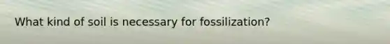 What kind of soil is necessary for fossilization?