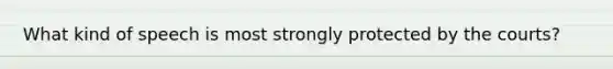 What kind of speech is most strongly protected by the courts?