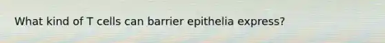 What kind of T cells can barrier epithelia express?