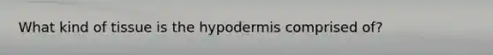 What kind of tissue is the hypodermis comprised of?