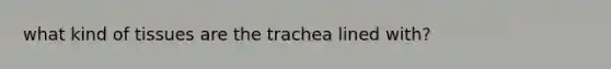 what kind of tissues are the trachea lined with?