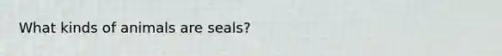 What kinds of animals are seals?