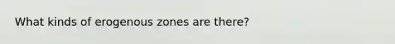 What kinds of erogenous zones are there?