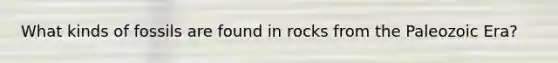 What kinds of fossils are found in rocks from the Paleozoic Era?