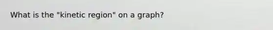 What is the "kinetic region" on a graph?