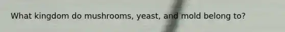 What kingdom do mushrooms, yeast, and mold belong to?