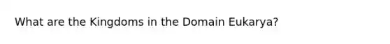 What are the Kingdoms in the Domain Eukarya?