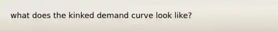 what does the kinked demand curve look like?