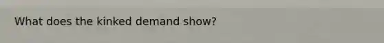 What does the kinked demand show?