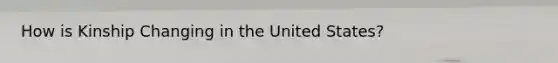 How is Kinship Changing in the United States?
