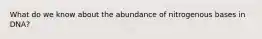 What do we know about the abundance of nitrogenous bases in DNA?