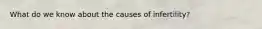 What do we know about the causes of infertility?