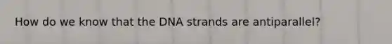 How do we know that the DNA strands are antiparallel?