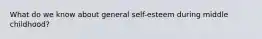 What do we know about general self-esteem during middle childhood?