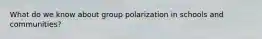 What do we know about group polarization in schools and communities?