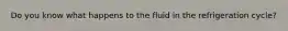 Do you know what happens to the fluid in the refrigeration cycle?