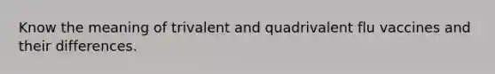 Know the meaning of trivalent and quadrivalent flu vaccines and their differences.