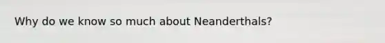 Why do we know so much about Neanderthals?