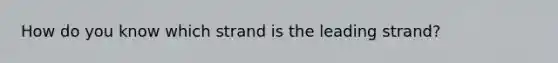 How do you know which strand is the leading strand?